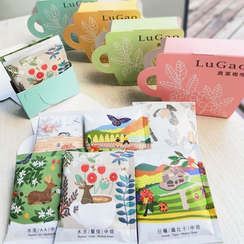 鹿篙濾掛咖啡 台灣豆(10gx5入/粉紅盒/中焙/五款風味) 台灣農林 - 咖啡/咖啡豆 - 新鮮食材 咖啡色