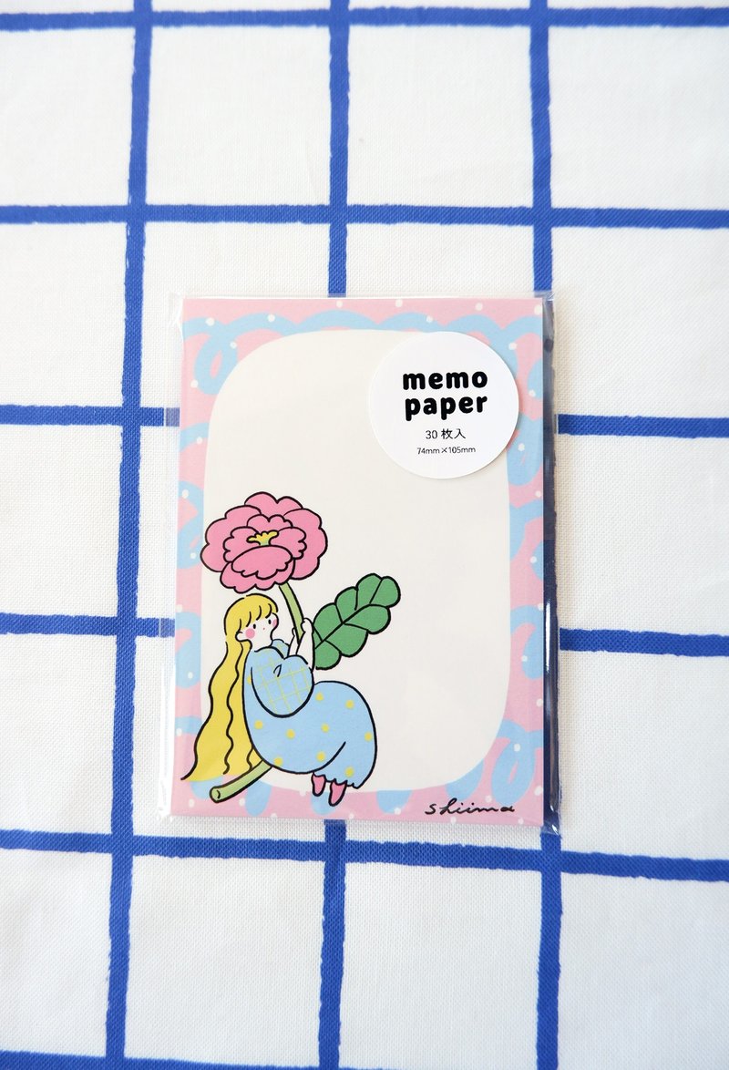 メモ用紙　memo paper　A7　【一輪の花】 - 筆記本/手帳 - 紙 