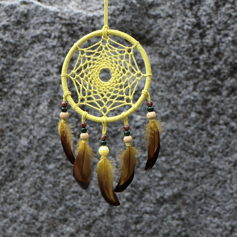 【限量】純粹‧Life丨居家佈置 獨特 手工編織 捕夢網-檸檬黃 - 吊飾 - 其他材質 黃色