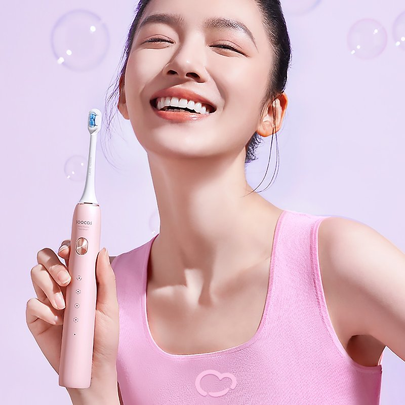 [Free Shipping] Sonic Electric Toothbrush Sonic Automatic Cleaning and Brightening Couple Model Upgraded Large White Brush X3S - แปรงสีฟัน - วัสดุอื่นๆ 