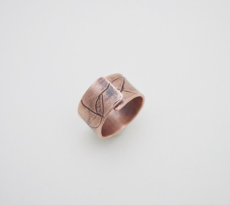 The Trace Of Life‧Copper Open Size Ring-I - General Rings - Other Metals Red