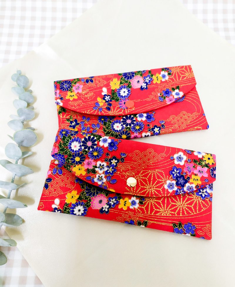 Collection of blessings series/red envelope bag/gift bag/universal gift/hundred flowers to welcome the spring - Chinese New Year - Cotton & Hemp Red