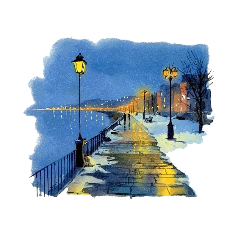 夜色朦朧 PET 紙膠帶 - 紙膠帶/和紙/PET - 其他材質 多色