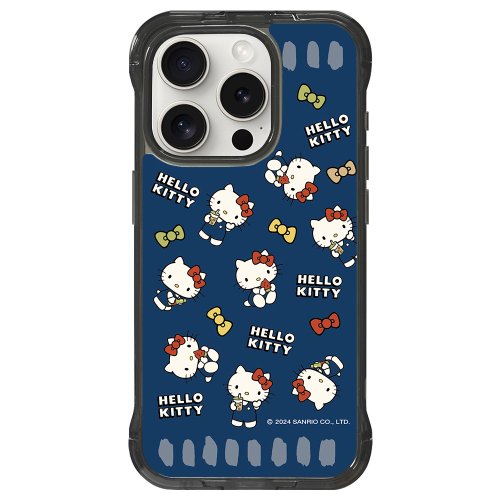 LANI's 風格防摔手機殼 HelloKitty 疊疊樂懶人支架標準透黑 iPhone 16 15 14 13 Pro Max
