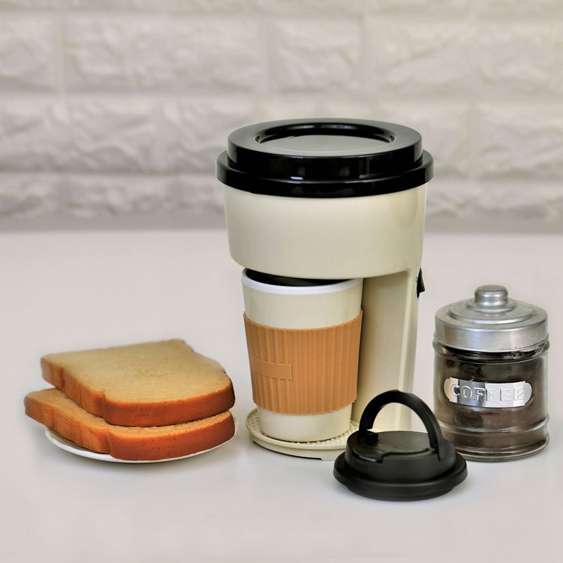 One Cup Single Serve Filter Coffee Maker Machine incl Travel PP Mug - อื่นๆ - พลาสติก สีทอง