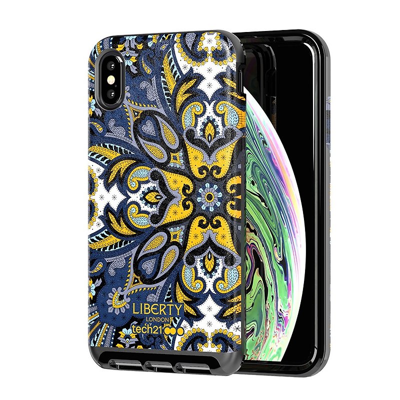British Tech21 anti-collision leather protective shell iphone Xs joint name commemorative blue (5056234707234) - Phone Cases - Faux Leather Blue