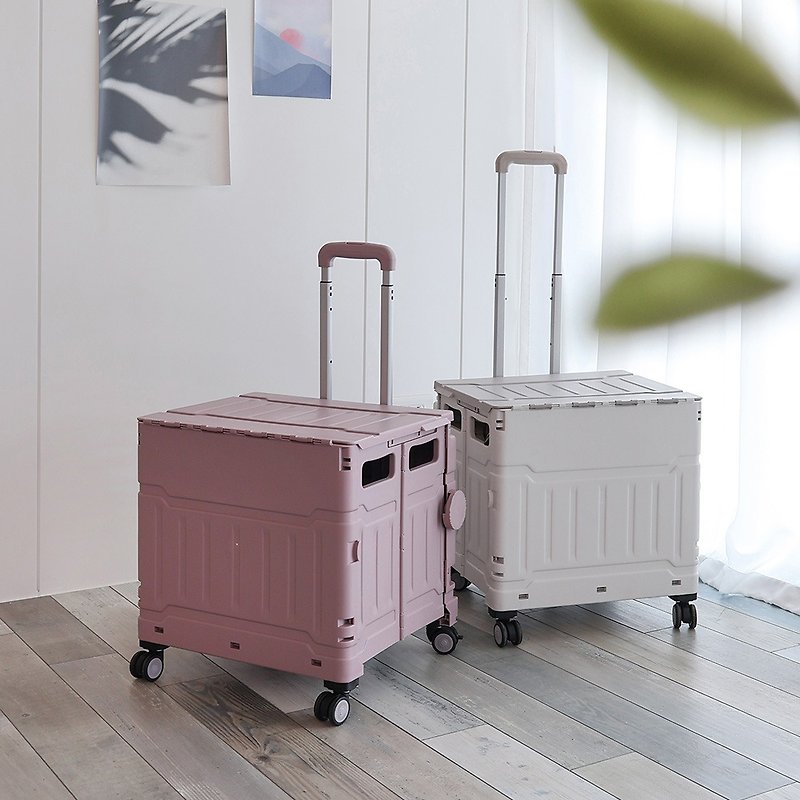 75L tiltable folding shopping cart available in white, gray, lotus root and pink colors - ชุดเดินป่า - พลาสติก หลากหลายสี