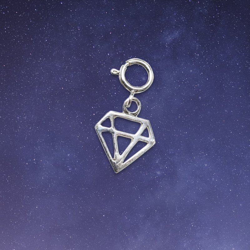 Charm pendant diamond #minimcharm #minimsignature C110 - 其他 - 純銀 
