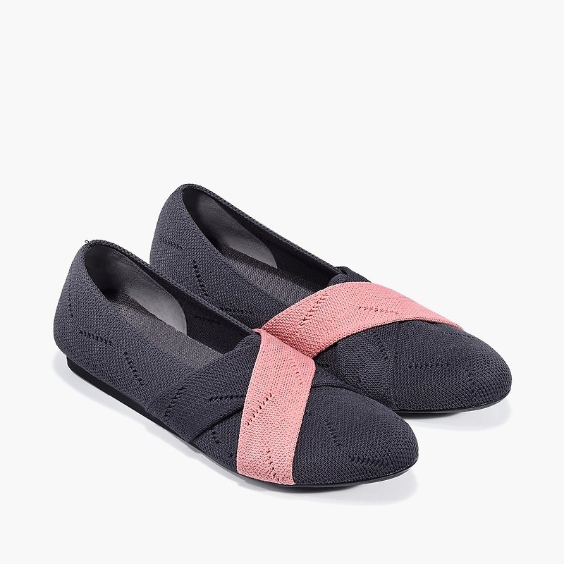 CROSS STRAP LOAFER/Pink - รองเท้าอ็อกฟอร์ดผู้หญิง - เส้นใยสังเคราะห์ 