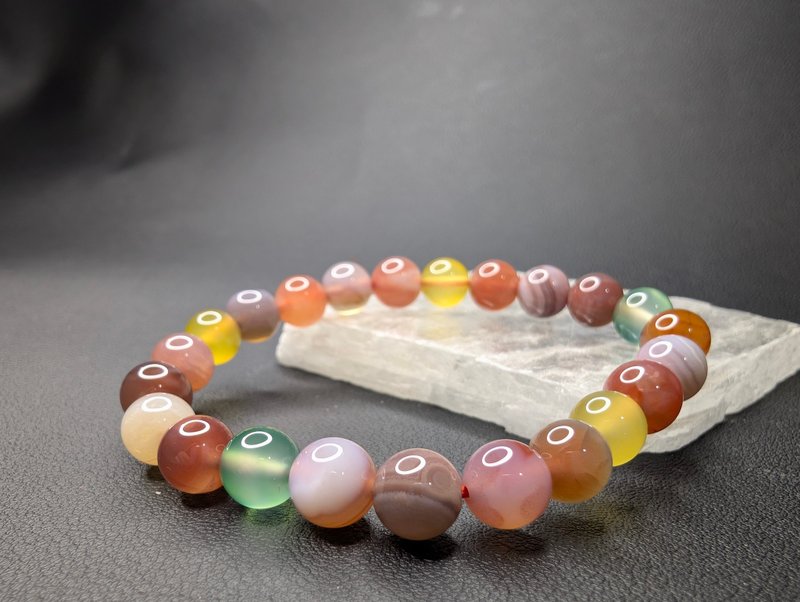 瑪瑙多寶 Agate 8mm 手串 手鍊 天然水晶 水晶手鍊 - 手鍊/手環 - 玉石 