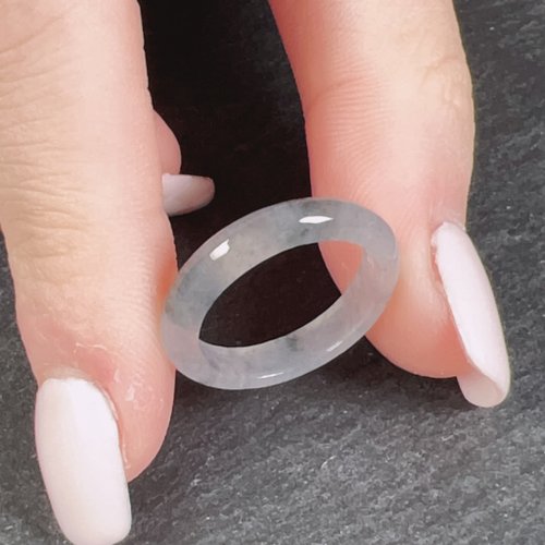 瓔珞珠寶盒 E.L.Jewelry Box 【求‧緣】冰飄烏雞翡翠戒指戒圈 | 國際9圍 | 天然緬甸玉A貨翡翠