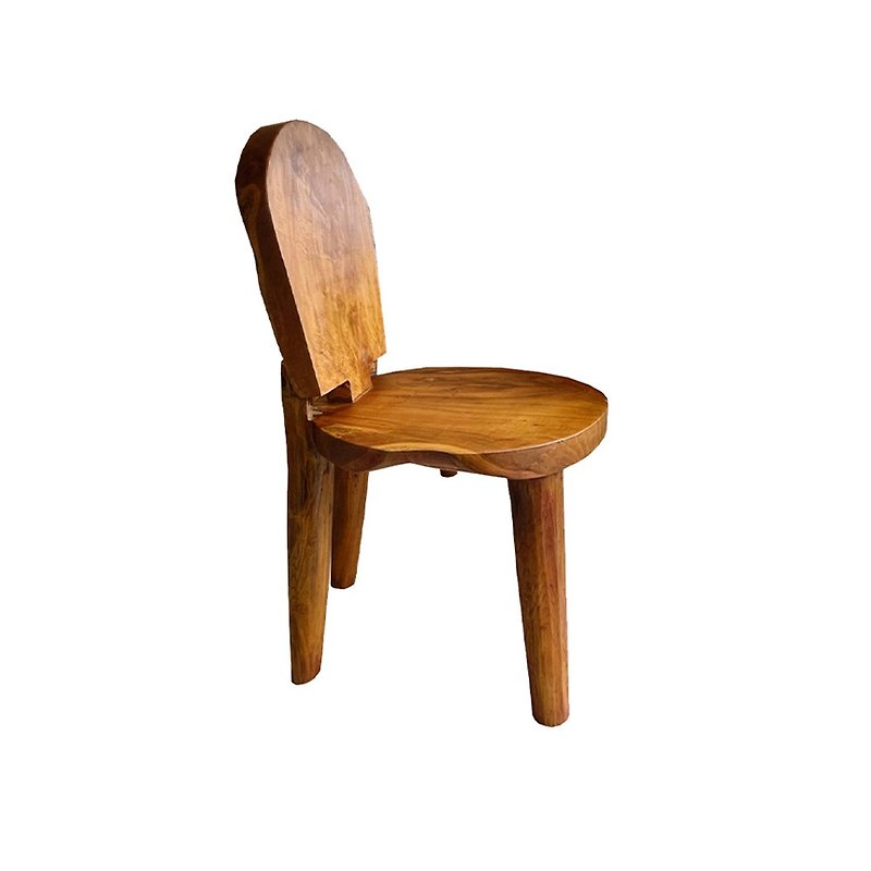 [Jidi City 100% Teak Furniture] EFACH005A Ancient wood backrest and armless dining chair with irregular shape - เก้าอี้โซฟา - ไม้ สีนำ้ตาล