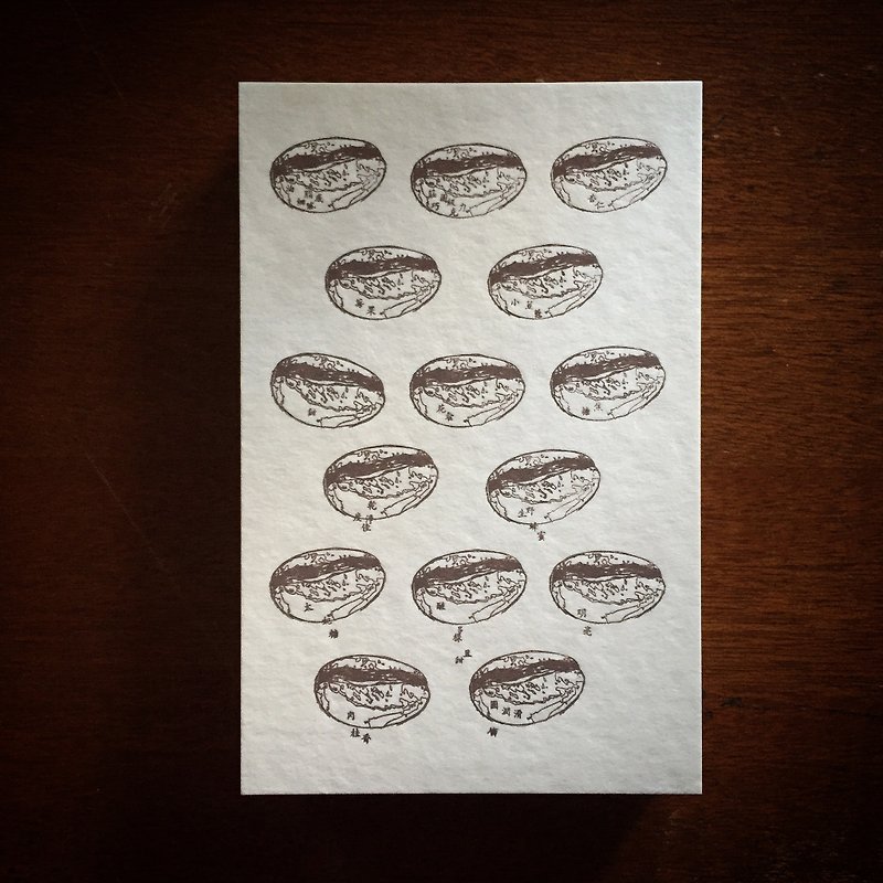 Coffee beans postcards / multiple pieces - การ์ด/โปสการ์ด - กระดาษ ขาว