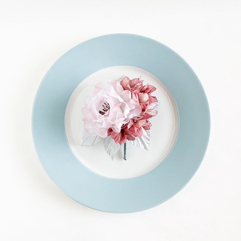 Corsage: bouquet 03 - Corsages - Polyester Pink