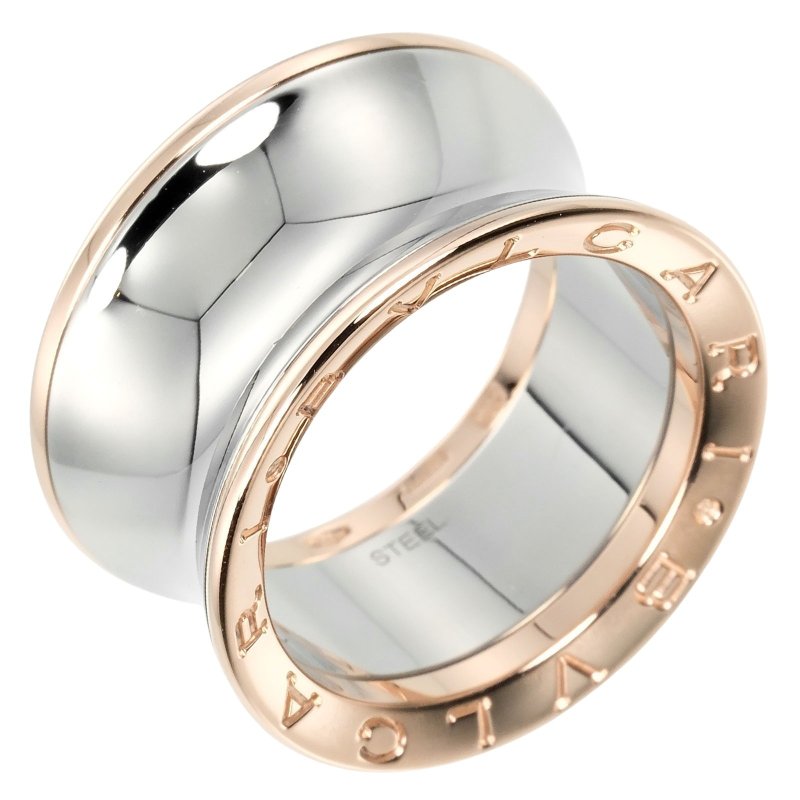 【日本直送】ブルガリ BVLGARI ビーゼロワン アニッシュカプーア 15号 リング 指輪 ステンレス K18PG ピンクゴールド 約10.5g【中古】 - 戒指 - 不鏽鋼 金色