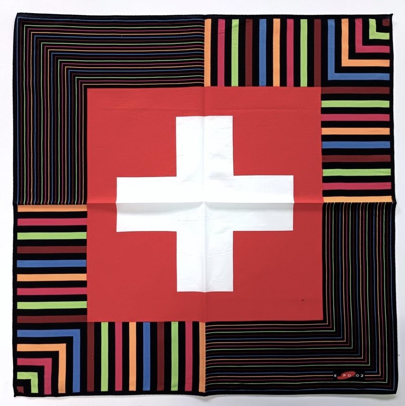 Multi Color Bandana, 21x 20.5 inches, Cotton, Holiday Gifts - 絲巾 - 棉．麻 紅色