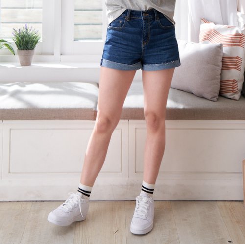 デニムスカラップショートパンツ セール】 裾スカラップ ショートパンツ （その他パンツ）｜any