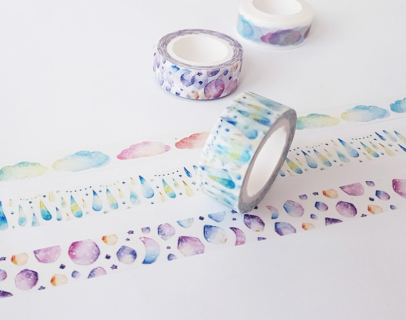 Summer Garden Tour Paper Tape 3 into the group - Washi Tape - Paper Multicolor
