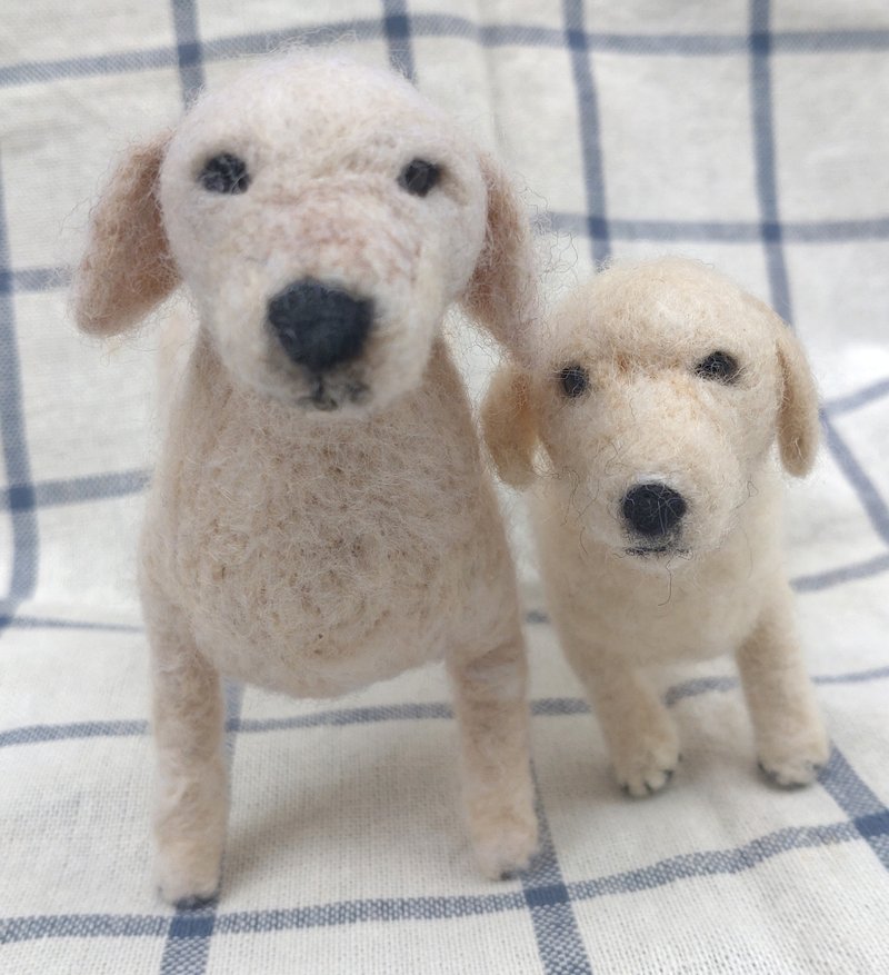 Needle Felt Pet Dog - Labrador Retriever Portrait Commemorate (Custom-made) - Items for Display - Wool Khaki