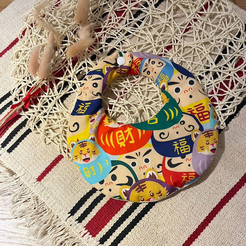 嬰幼兒圍兜兜.六層厚紗.大蛋兜.口水巾.新春派對禮盒組三入組 - 圍兜/口水巾 - 棉．麻 多色