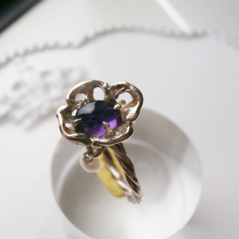 Purple flower ring - General Rings - Other Metals 