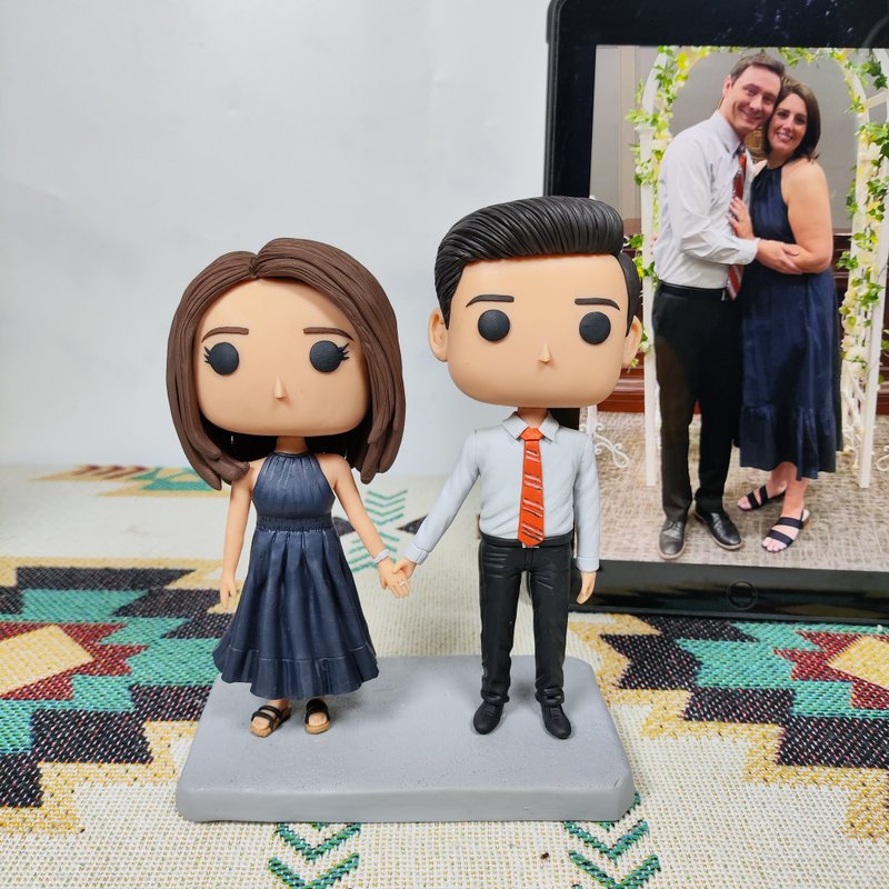 客製化 Funko Pop 自畫像 肖像畫 公仔 娃娃 情侶夫妻 周年 16 - 公仔/玩偶 - 黏土 多色