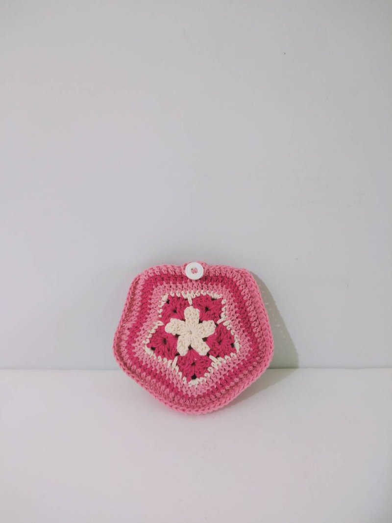 Bubblegum Star Series - Cherry Blossom Mini Star Pouch - Coin Purses - Cotton & Hemp Pink