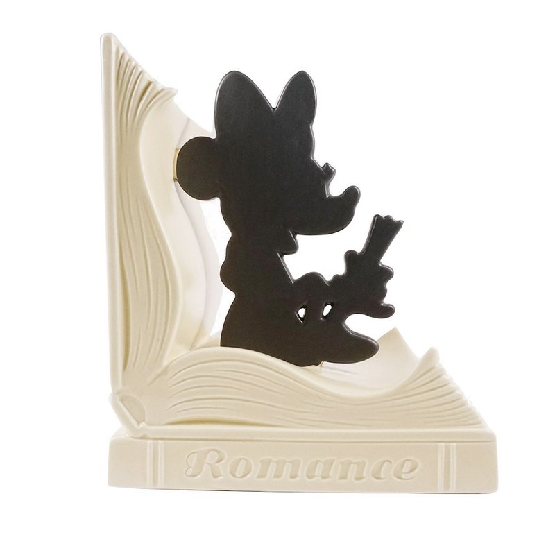 單邊 米妮(Minnie) 書檔 羅曼史【Hallmark-迪士尼Disney】 - 擺飾/家飾品 - 陶 白色