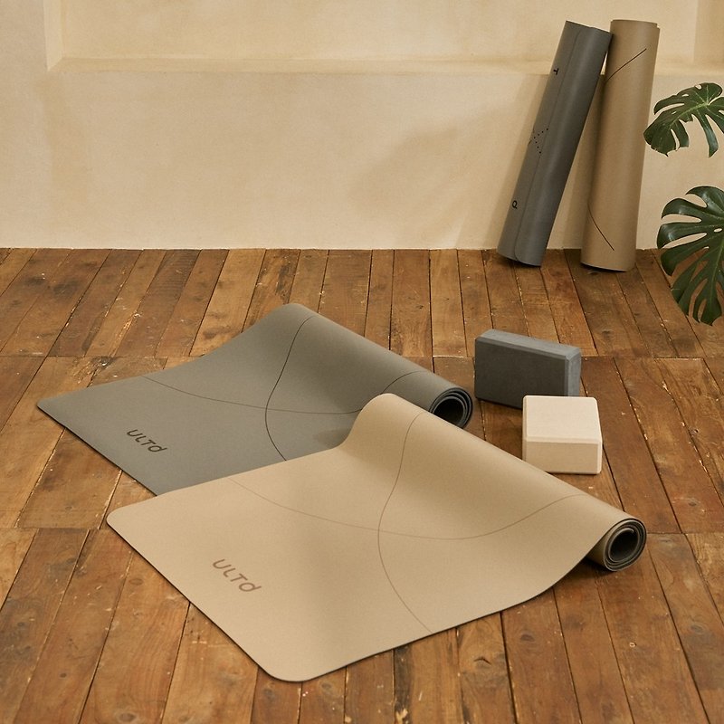 【Ultd】Flow positioning line anti-slip yoga mat + ultra-lightweight yoga bricks - 2 sets - เสื่อโยคะ - ยาง หลากหลายสี