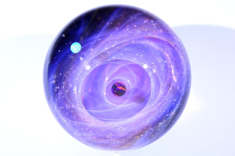 51mm Galaxy Glass Marble no.M073 - Items for Display - Glass Purple