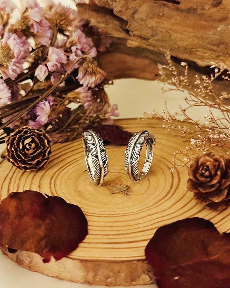 【圖騰系列】神的賜福 Blessing of god/925純銀/情人對飾/職人手 - 戒指 - 純銀 銀色