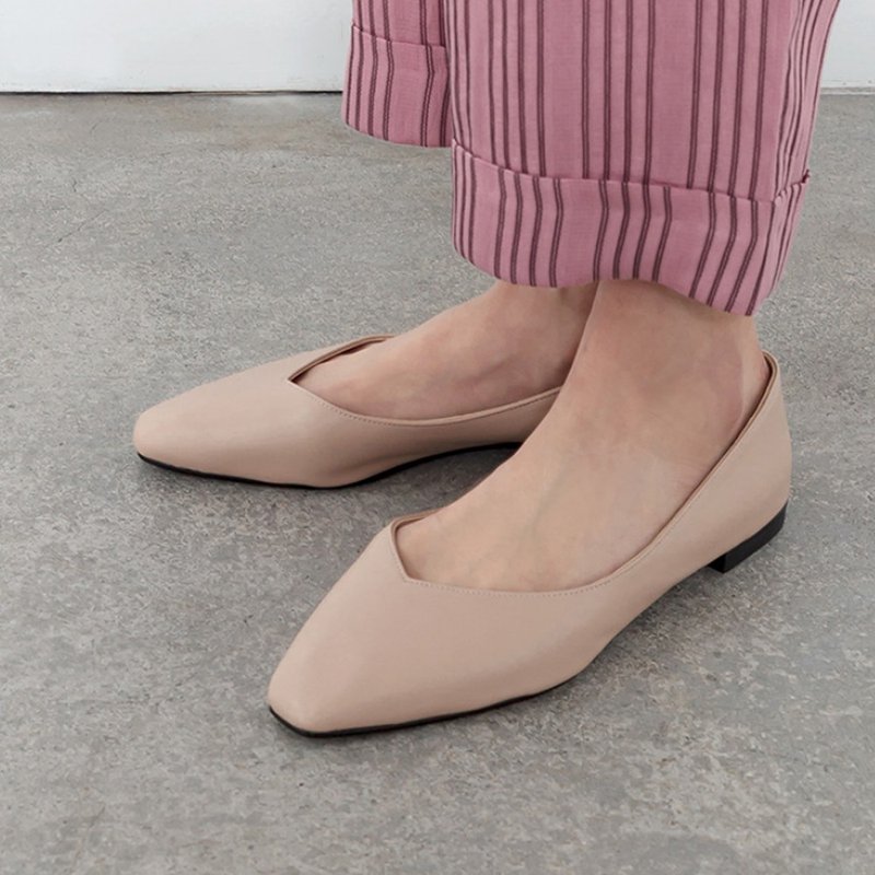 PRE-ORDER SPUR 平頭平底鞋 MS9038 BEIGE - 其他女皮鞋 - 其他材質 