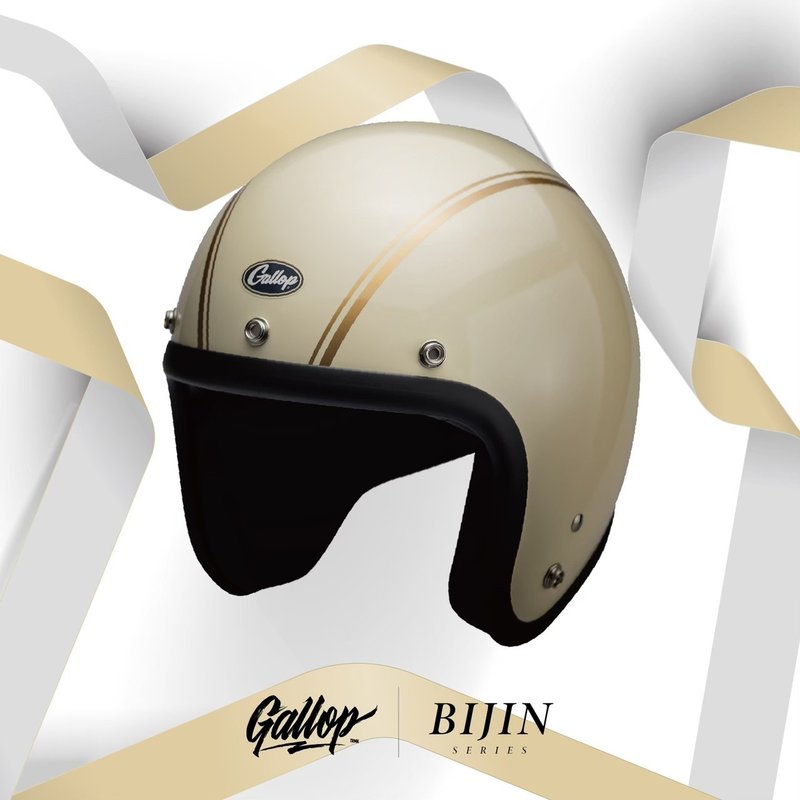 GALLOP BIJIN SERIES HELMET 美人系 3/4半罩安全帽 奶白 - 安全帽 - 其他材質 