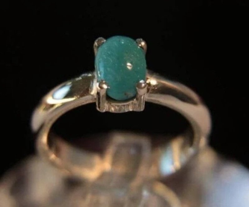 Natural Feroza Ring Feroza Band old Turquoise Rings Womens Jewellery Silver ring - 戒指 - 寶石 藍色