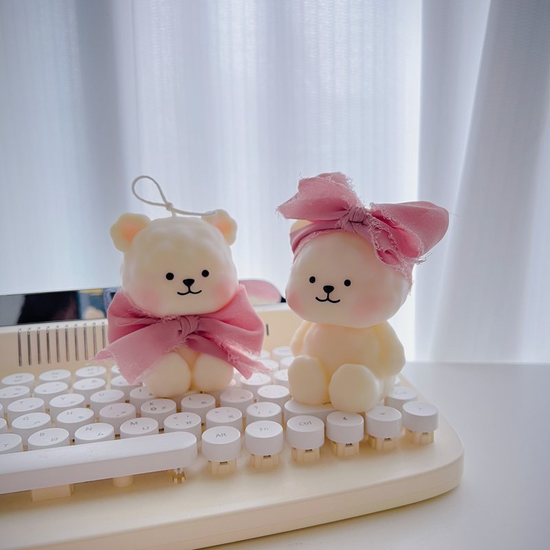 Bubble Bear Candle/Scented Candle/Customized Candle - เทียน/เชิงเทียน - ขี้ผึ้ง ขาว