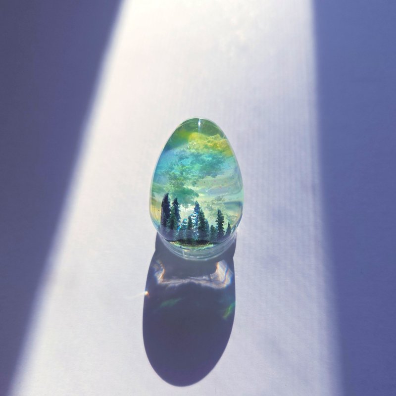 空　雲　雲レジン　空レジン 森林浴　癒し - 擺飾/家飾品 - 樹脂 綠色