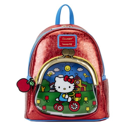 ラウンジフライ　Loungefly　ハローキティ HELLOKITTY コラボ エナメル エンボスバッグ LF10007 正規品 本物保証