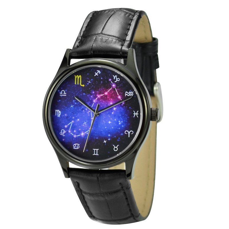 Constellation in Sky Watch (SCORPIO) Free Shipping Worldwide - นาฬิกาผู้หญิง - โลหะ สีดำ