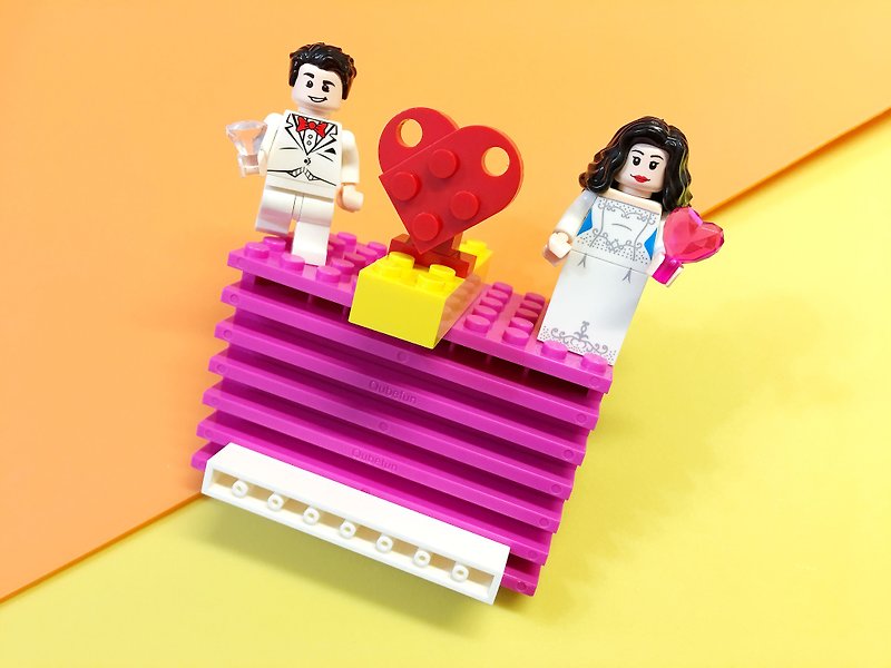 甜蜜時光 幸福積木手機架 相容樂高LEGO積木 可愛禮物 - 其他 - 塑膠 