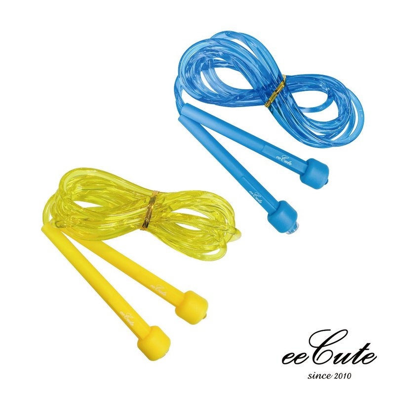 eeCute 酷壹壹 透明實心跳繩 (國小專用) (藍/黃兩色) - 運動/健身器材 - 塑膠 多色