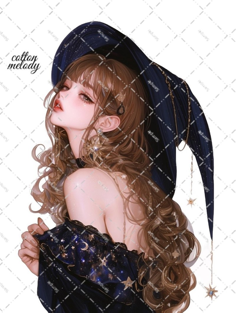 original sticker no.6950 人物ステッカー オリジナルステッカー 人物ステッカー 女の子ステッカー オリジナル人物ステッカー - 貼紙 - 紙 