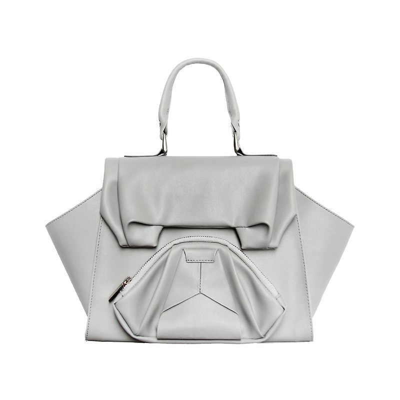 [5% of revenue supports gender equality] ORIBAGU Origami Bag_Grey Pago Handbag - กระเป๋าถือ - วัสดุอื่นๆ สีเทา