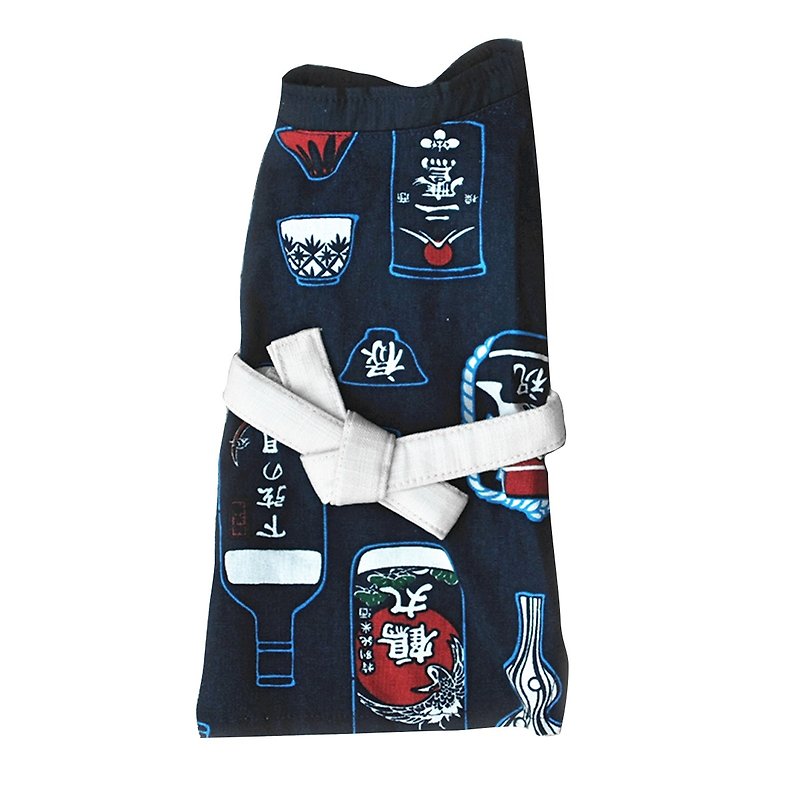 Pet kimono cat and dog universal bathrobe blue wine 2L - ชุดสัตว์เลี้ยง - ผ้าฝ้าย/ผ้าลินิน 