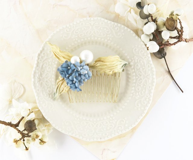 Hair accessories.| 小花の髪飾り | Blue,Beige. | - ショップ 花ノ香 