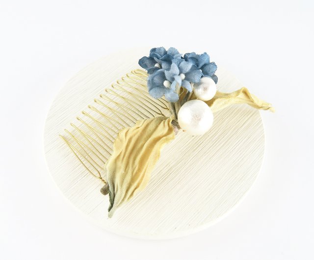 Hair accessories.| 小花の髪飾り | Blue,Beige. | - ショップ 花ノ香 