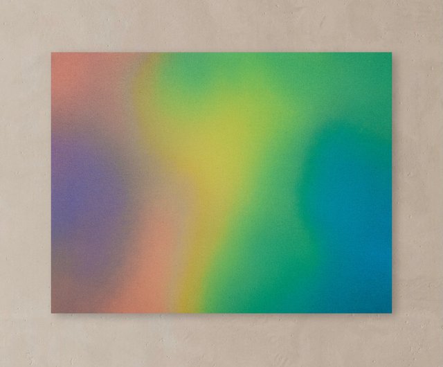 現代アート　淡い色合いのアクリル抽象画 25b5a8d2124ee42bd5460982eb9e1b