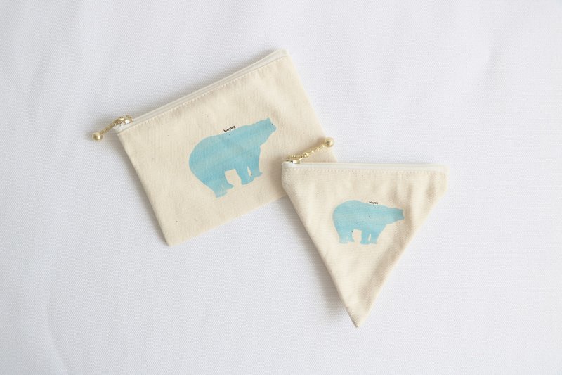 Mary Wil Little Wenqing Coin Purse-Polar Bear - Wallets - Cotton & Hemp White