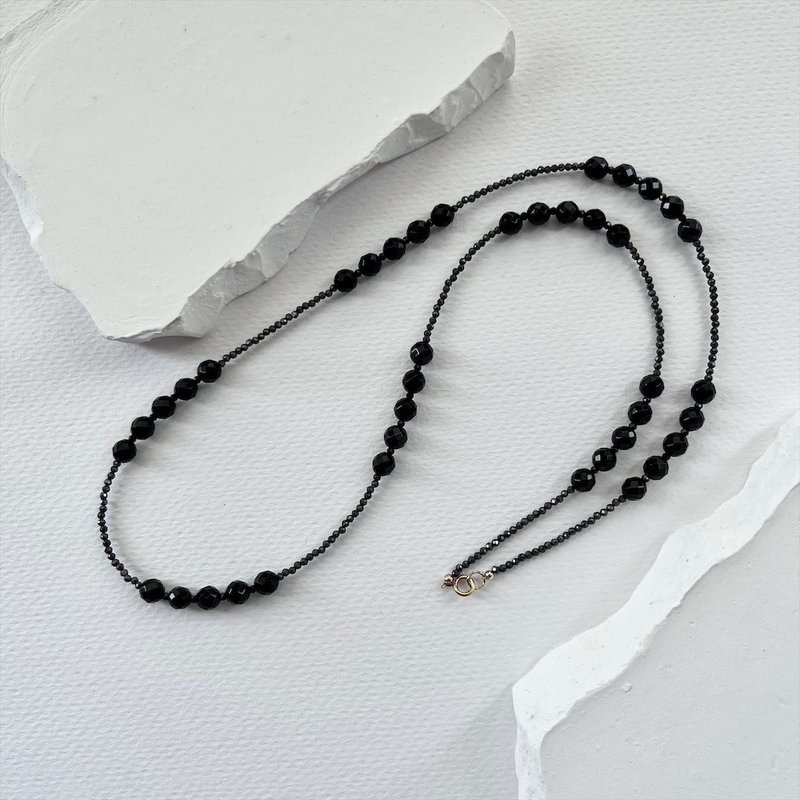 Oynx Necklace - Necklaces - Semi-Precious Stones Black