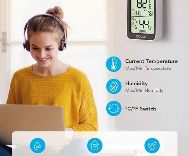 Govee Bluetooth Hygrometer Thermometer - Shop Zenox Other Furniture - Pinkoi
