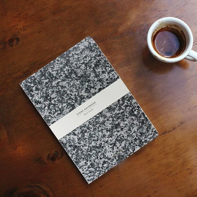 Dearmaison marbled blank notebook - black, DMS50264 - สมุดบันทึก/สมุดปฏิทิน - กระดาษ สีดำ